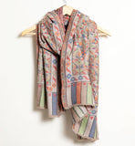 BOX BUTA Mocha Multi Alluring Kani Woven Shawl - Unisex