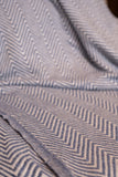 OMVAI Zig Zag Patterned Woven Throw Blanket / Comforter Navy Blue