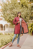 OMVAI Quilted Silk Women's Full Reversible Jacket - Rich Burgundy
