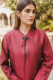 OMVAI Quilted Silk Women's Full Reversible Jacket - Rich Burgundy