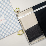 OMVAI Patterned Pashmina Wrap and Solid Pashmina Combo Gift Set in Pure wool (Set of 2 - For HIM and for HER)