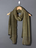 Diamond Weave Super Soft Cashmere Muffler - Green