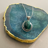 Ornate Malachite Pendant