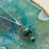 Victorian-carved Malachite Pendant