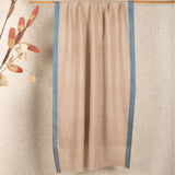 Striped Border Pashmina  - Blue