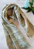 OMVAI Spring Summer Pastel Reversible Stripes Modal Silk Stole Caramel