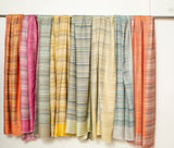 OMVAI Spring Summer Pastel Reversible Stripes Modal Silk Stole Buttercup Yellow