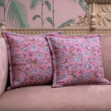 OMVAI Phool Bagh Cushion -  Rose Pink