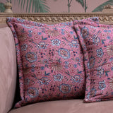 OMVAI Phool Bagh Cushion -  Rose Pink