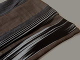 Dhaaridhaar Kashmiri Banded Striped  Patterned Pashmina Stole - Caramel Brown