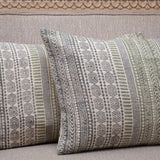 OMVAI Phool Bagh Cushion - Green -Grey