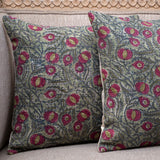 OMVAI Phool Bagh Cushion - Rosa Green