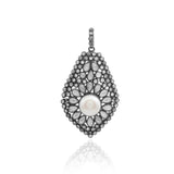Dazzling Pearl and White Topaz Pendant