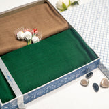 OMVAI Solid Pashmina Combo Gift Set in Pure Cashmere wool (Set of 2 - For HIM and for HER)