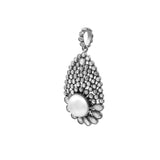 Spectacular Silver Pendant with Pearls and white Topaz