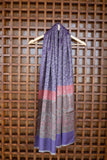 OMVAI Royal Jacquard with Intricate Kashmiri Border Modal Stole Lavender