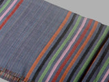 Dhaaridhaar Kashmiri Multi Striped  Patterned Pashmina Stole -Multi color Reversible