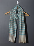 Captain Checks Super Soft Woolen Muffler - Aqua Grey