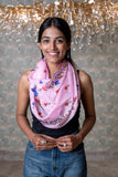 OMVAI Peony Pink Silk Stole - Blush Pink