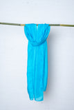 OMVAI Summer Skies Soft Silk Stole - Sky Blue