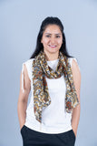 OMVAI Bold and Beautiful Print Silk Stole-  Multicolor