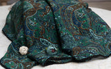 OMVAI Vintage Paisley Beauty Chiffon Stole - Green