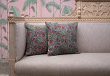 OMVAI Phool Bagh Cushion - Rosa Green