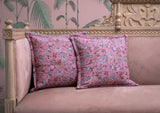 OMVAI Phool Bagh Cushion -  Rose Pink
