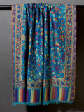 SUBASH Alluring Blue color Kani Woven Shawl - Unisex