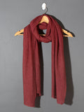 Solid Dyed Woolen Muffler - Crimson Red