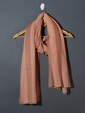Kashmiri Box Checks Patterned Pashmina Stole -Coral