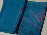ORNAMENTAL PAISLEY The Magnificent Hand Embroidered Stole - Powder Blue