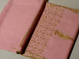 ORNAMENTAL PAISLEY The Magnificent Hand Embroidered Stole - Powder Pink