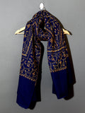 SWAYAM : Royal Blue Timeless Embroidered Shawl for UNISEX (M/F)