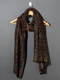 LIBA Alluring Black Kani Woven Shawl - Unisex