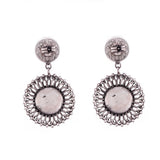 Victoria Empress Silver Drop Earrings