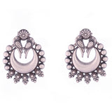 Embracing Peacocks Silver Earrings