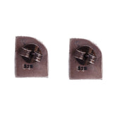 Engraved Peacock Silver Stud Earrings