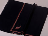 PALLA BUTI Magnificent Hand Embroidered Stole - Midnight Black