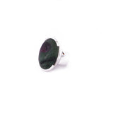 Large Ruby Zoisite Studded Silver Ring