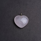 OMVAI : "HEART"  Healing Pendant : Natural Rose Quartz (White)