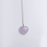 OMVAI : "HEART"  Healing Pendant : Natural Rose Quartz (White)