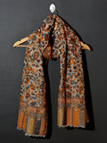 FALAK Alluring Natural Ochre Kani Woven Shawl - Unisex
